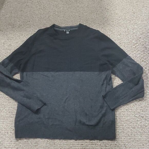 SMARTWOOL Sparwood Colorblock Crewneck Sweater Large - Picture 4 of 9